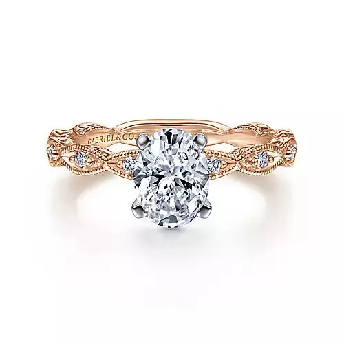 Victorian Scalloped Diamond Engagement Ring Mounting
