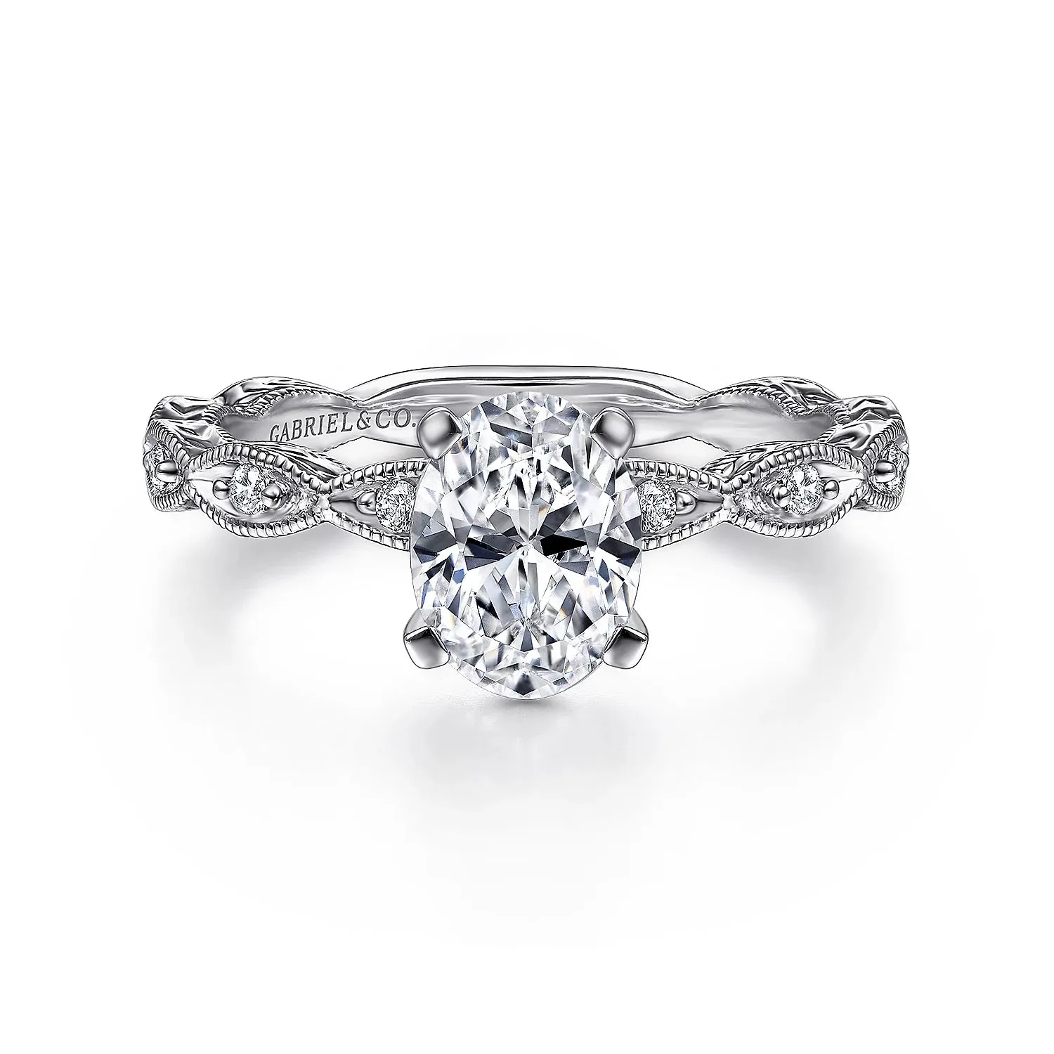 Victorian Scalloped Diamond Engagement Ring Mounting