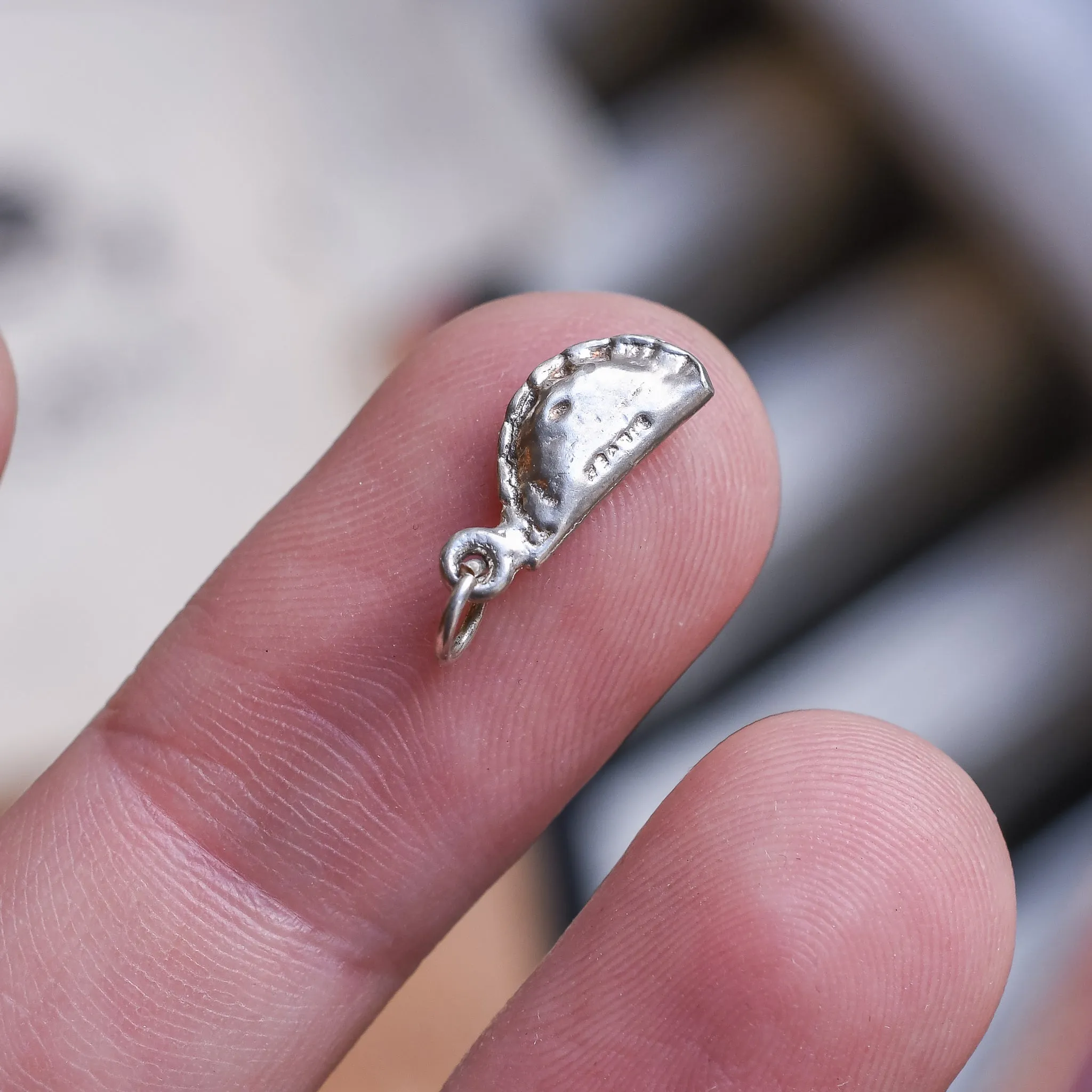 Victorian Silver "Land's End" Cornish Pasty Charm