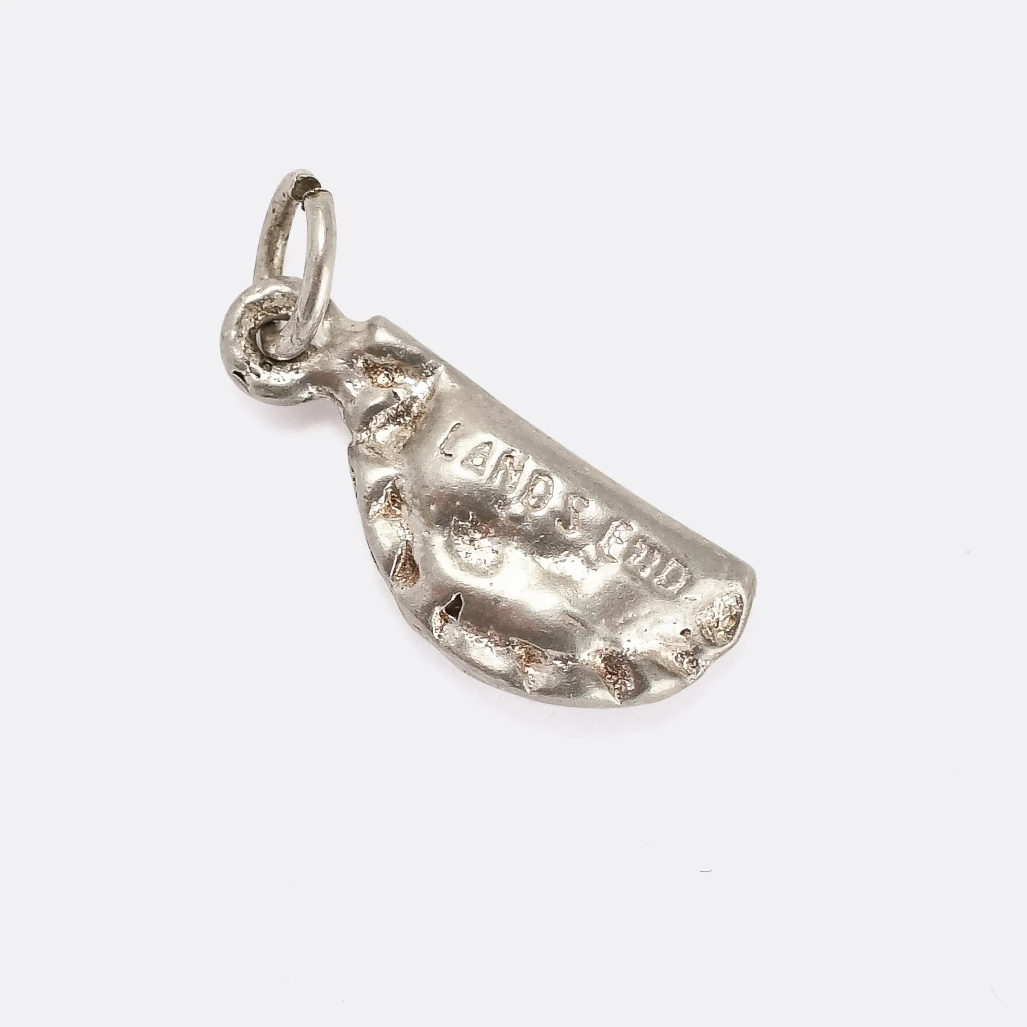 Victorian Silver "Land's End" Cornish Pasty Charm