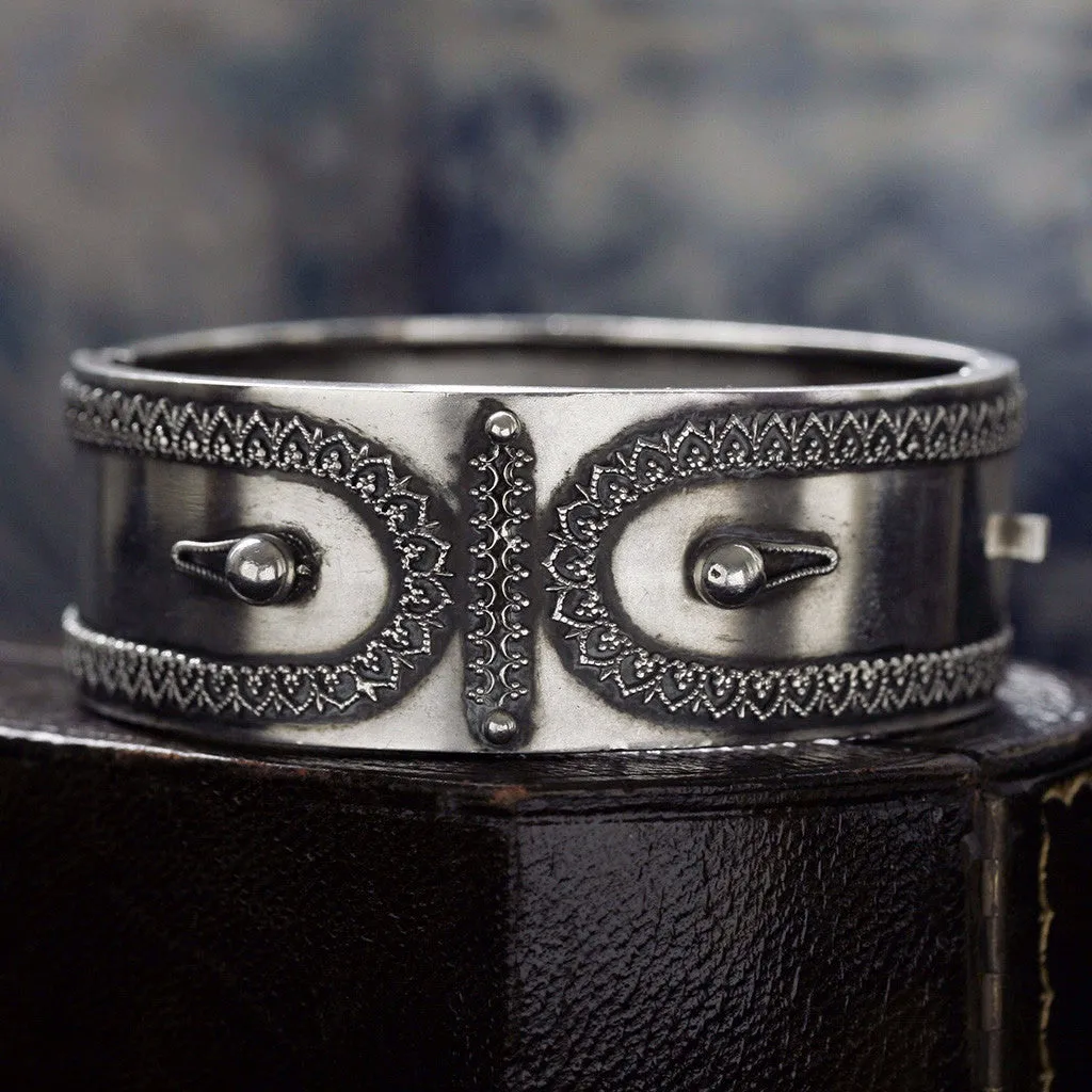 Victorian Sterling Shirt Cuff Bangle