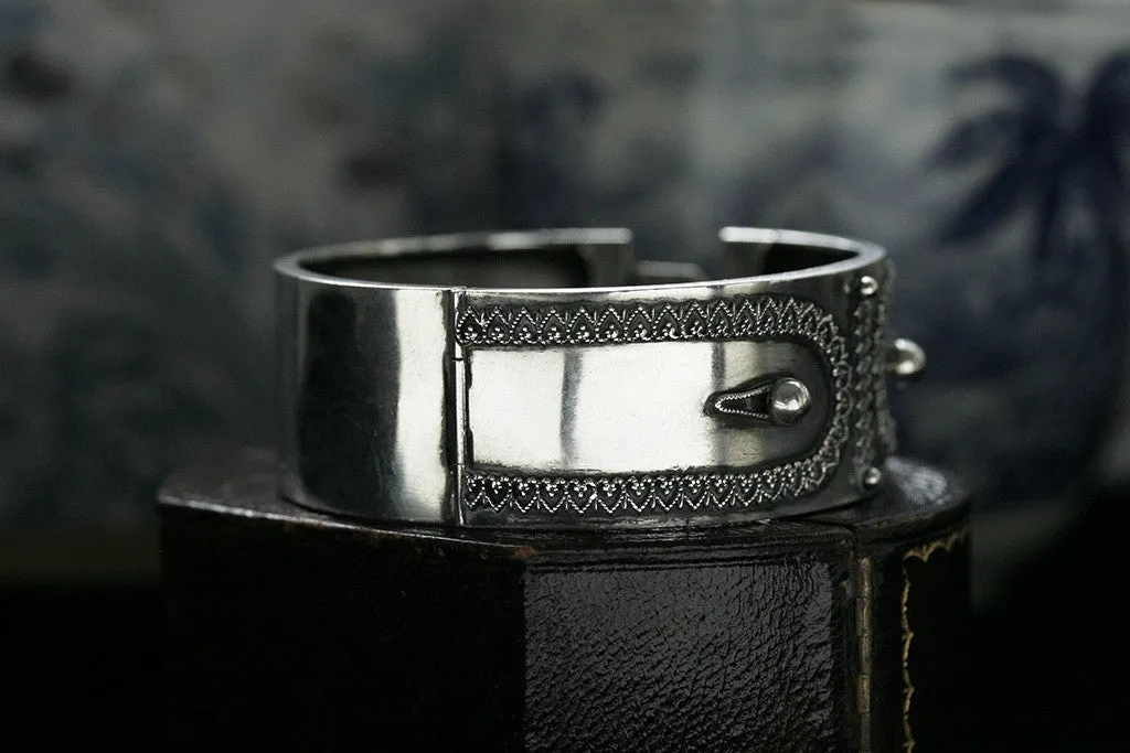 Victorian Sterling Shirt Cuff Bangle