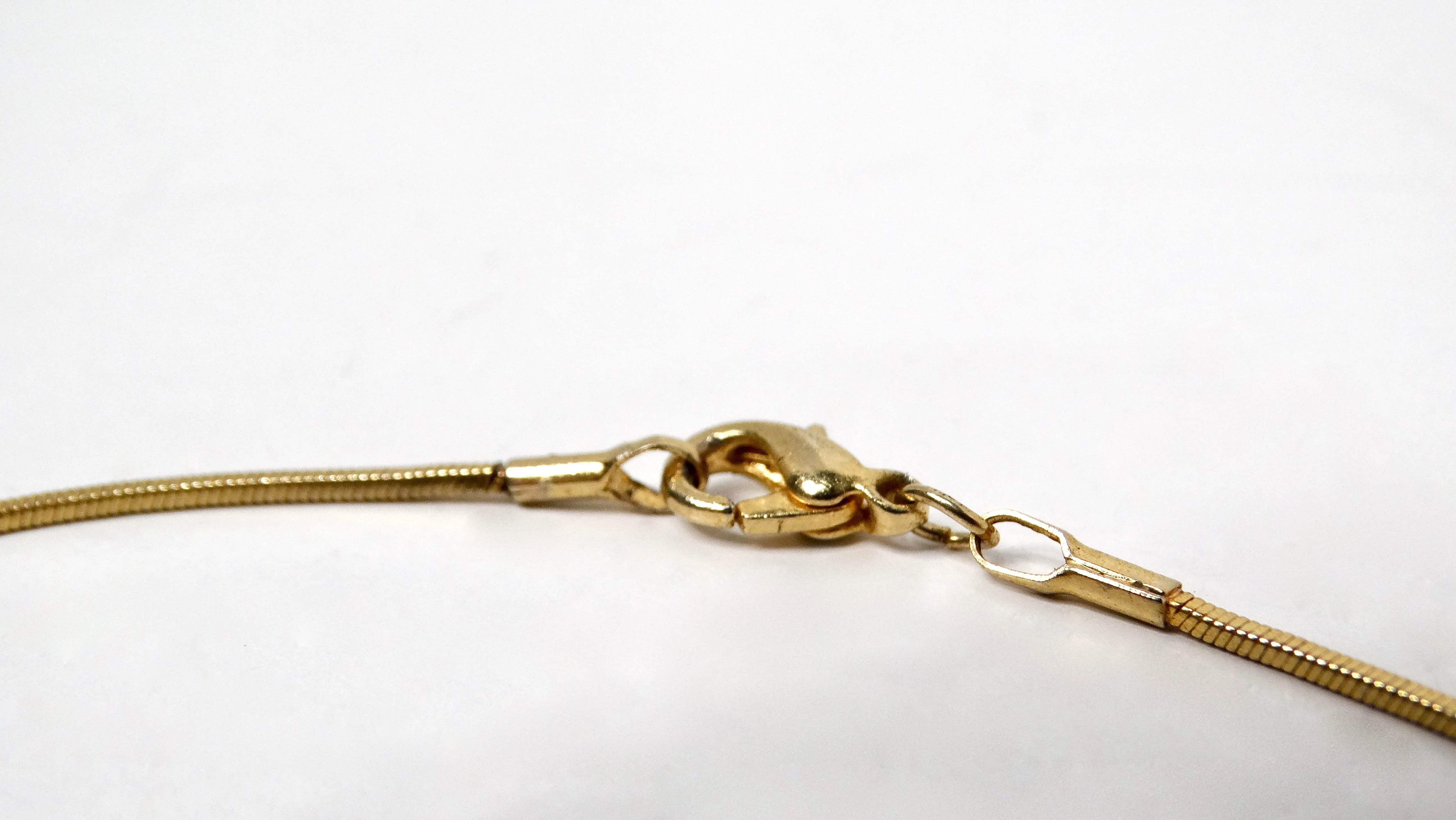 Victorian Style 18k Gold Plated Dark Green Stone Pendant Rope Necklace