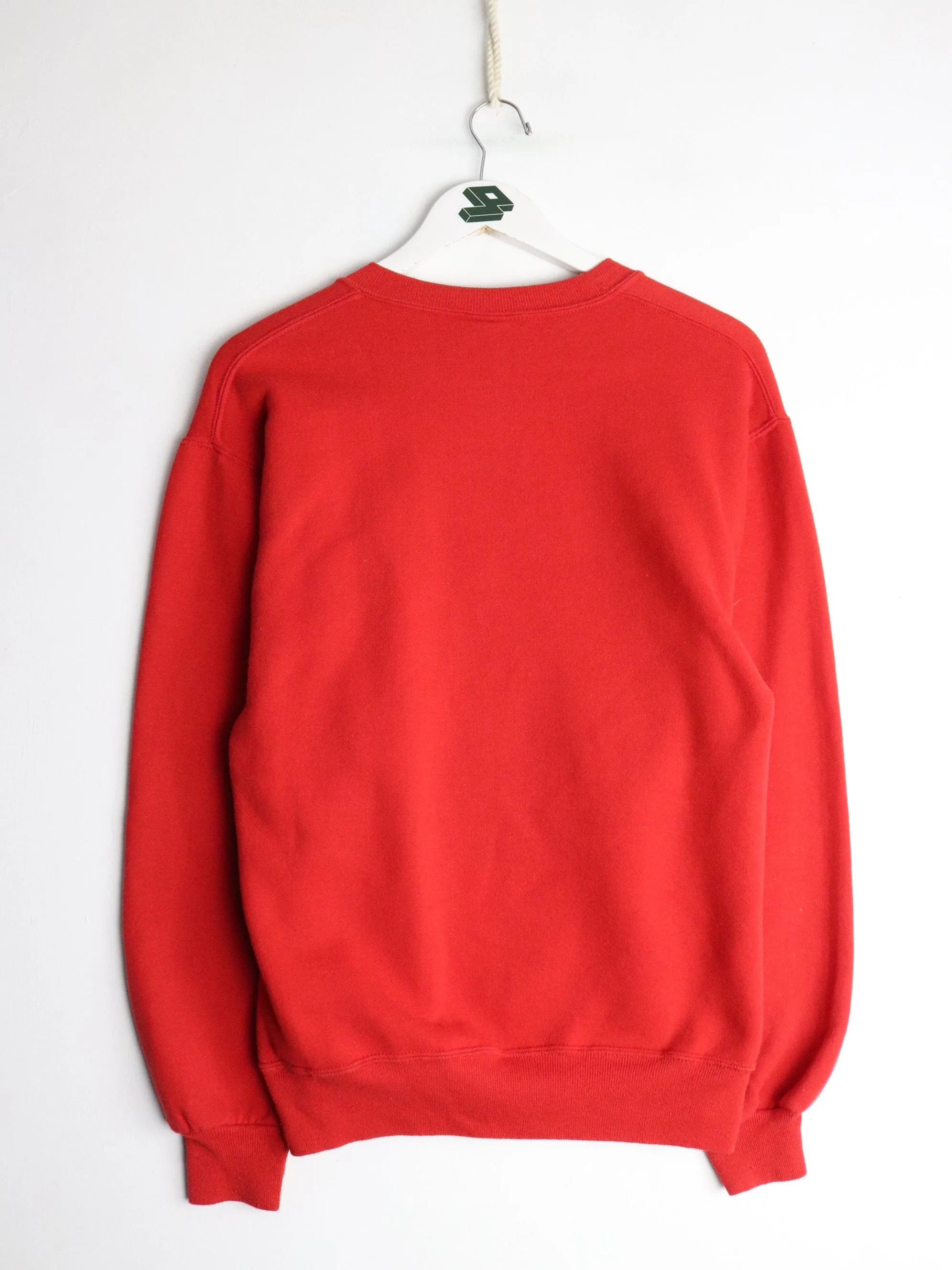Vintage Victorian Christmas Sweatshirt Fits Mens Small Red Russell Athletic