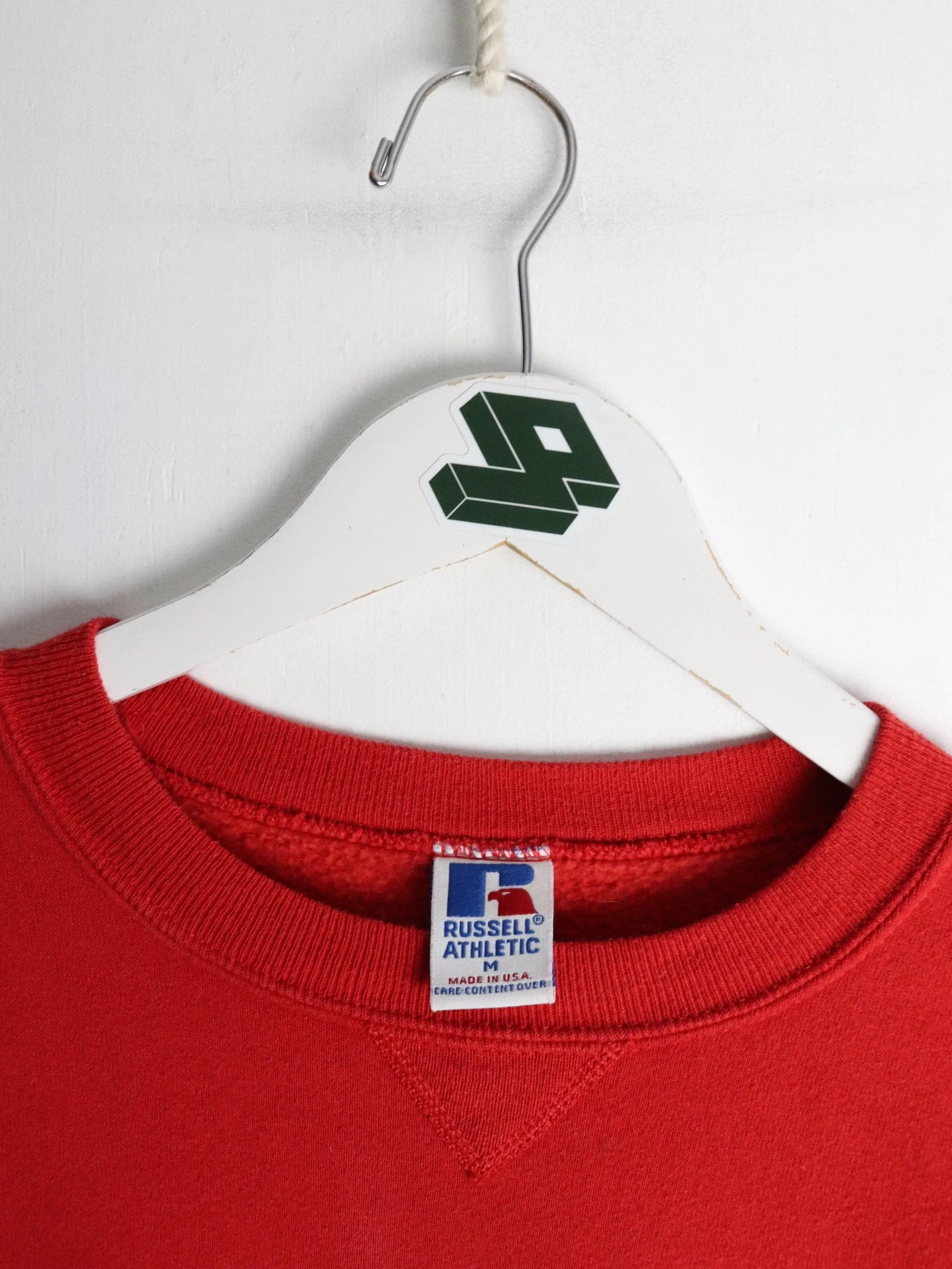 Vintage Victorian Christmas Sweatshirt Fits Mens Small Red Russell Athletic