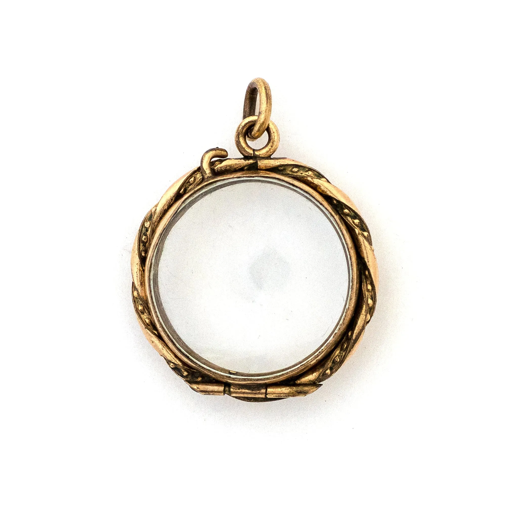 Woven Filigree Antique Portrait Locket