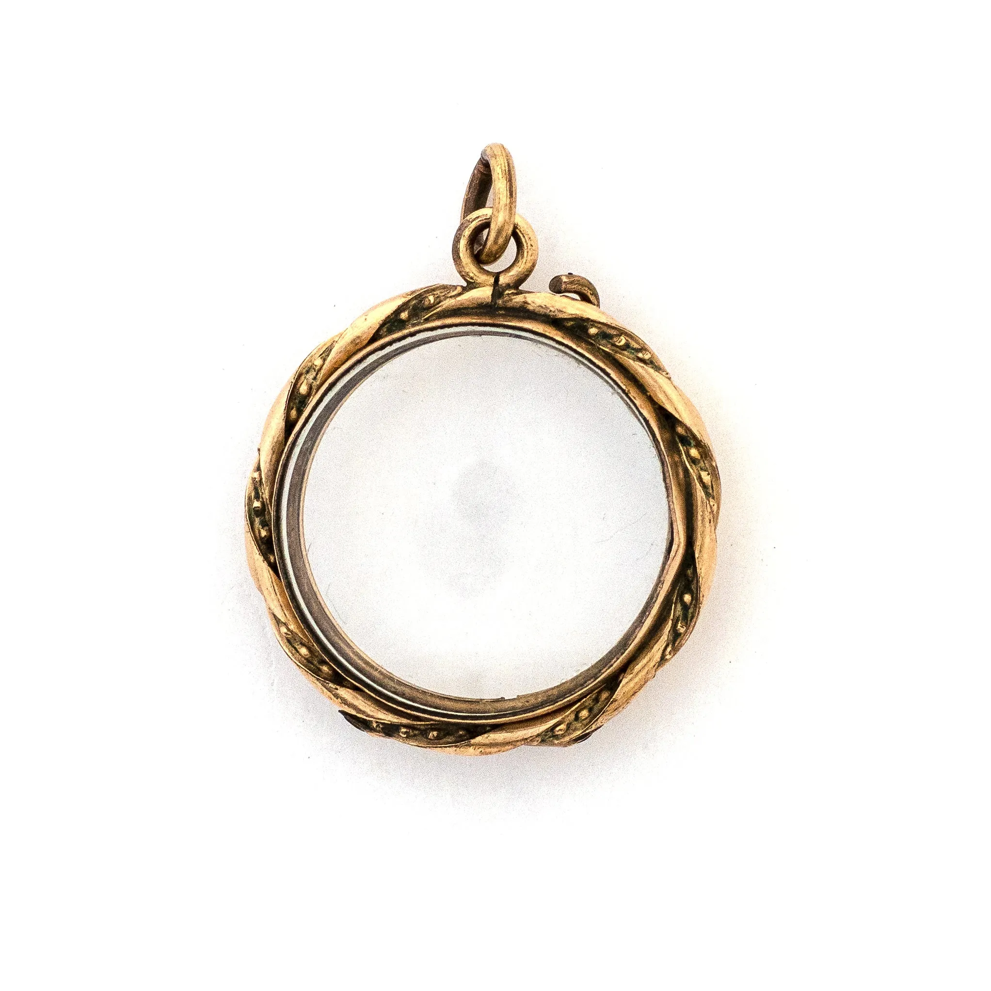 Woven Filigree Antique Portrait Locket