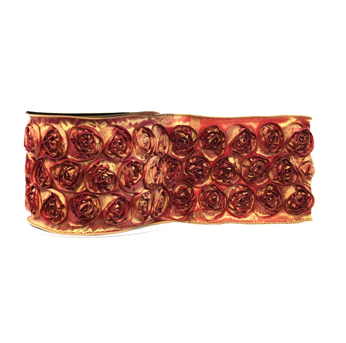 Woven Rose Applique Ribbon